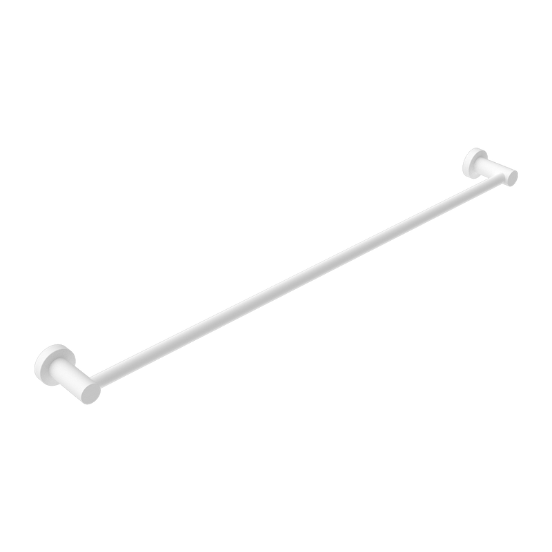 Mecca Single Towel Rail 800mm Matte White