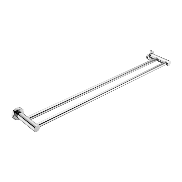Nero Mecca Double Towel Rail 800mm Chrome