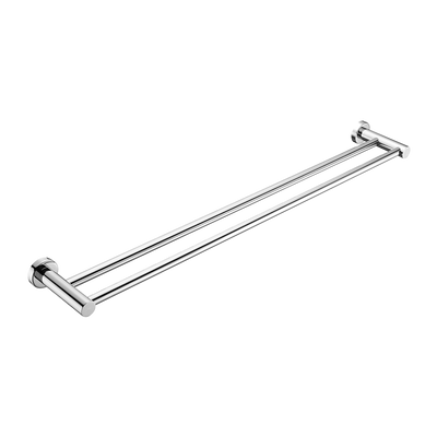 Nero Mecca Double Towel Rail 800mm Chrome