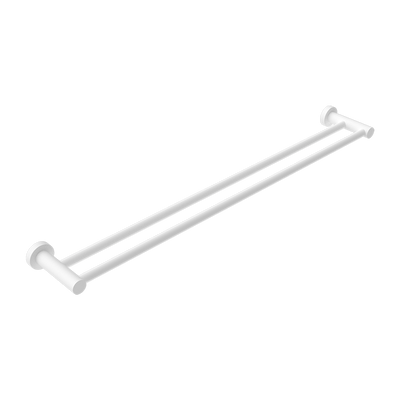 Mecca Double Towel Rail 800mm Matte White