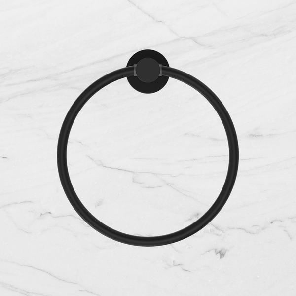 Nero Mecca Hand Towel Ring Matte Black