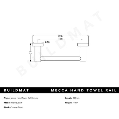 Mecca Hand Towel Rail Chrome