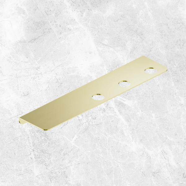 Nero Mecca Triple Soap Bottle Holder With Shelf Brushed Gold