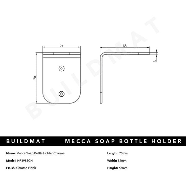 Nero Mecca Soap Bottle Holder Chrome