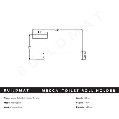 Mecca Toilet Roll Holder Chrome