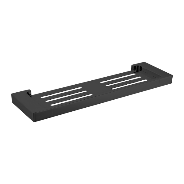 Nero Pearl Metal Shower Shelf Matte Black