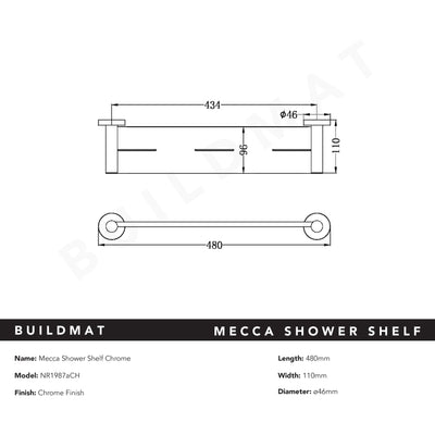 Mecca Shower Shelf Chrome