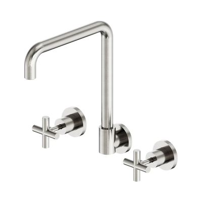 Nero X Plus Wall Kitchen Set Swivel Spout Brushed Nickel