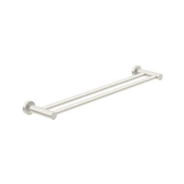 Nero Dolce II Double Towel Rail 600mm Brushed Nickel