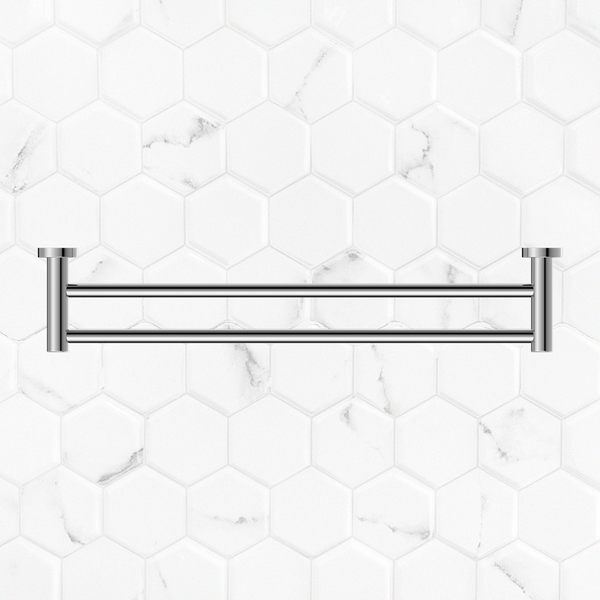 Nero Dolce II Double Towel Rail 600mm Chrome