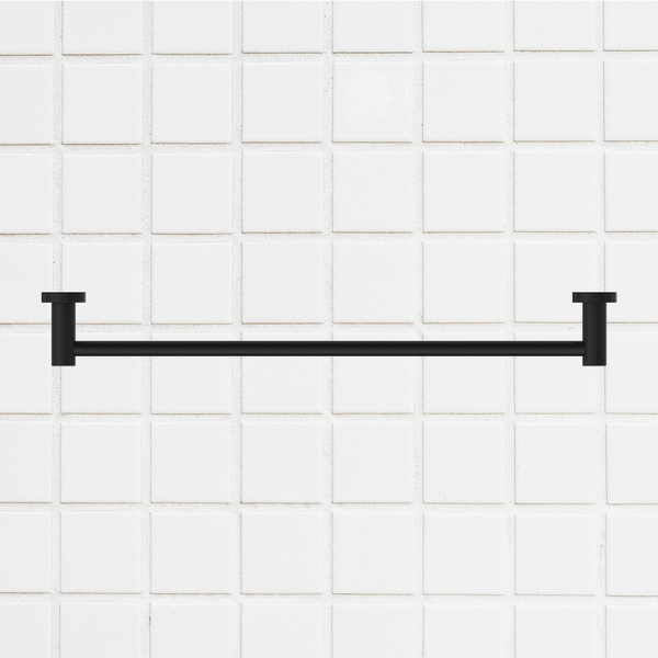 Nero Dolce II Single Towel Rail 600mm Matte Black