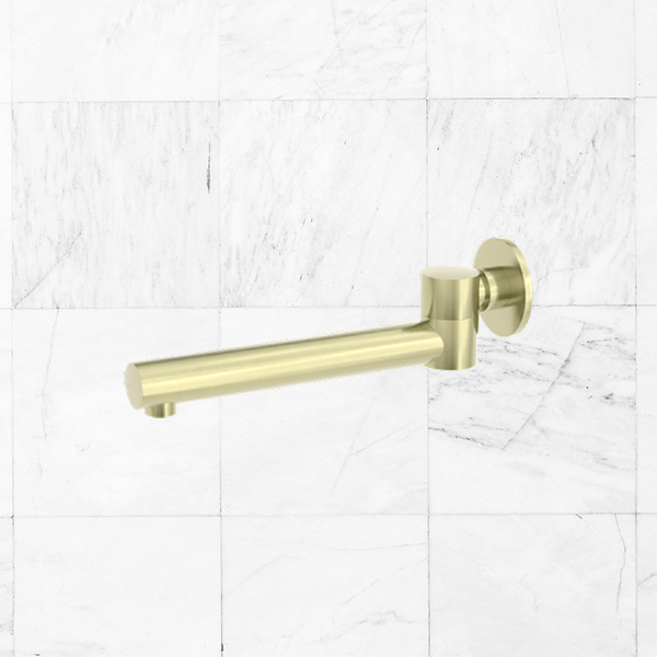 Nero Dolce Wall Mounted Swivel Bath Spout Brushed Gold