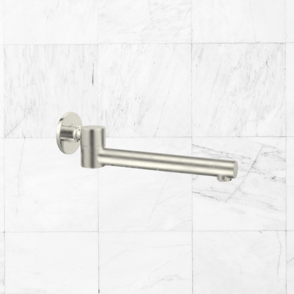 Nero Dolce Wall Mounted Swivel Bath Spout Brushed Nickel
