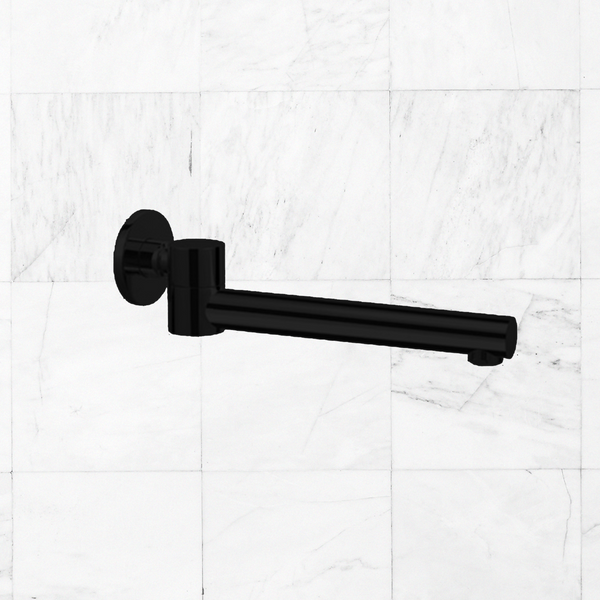 Nero Dolce Wall Mounted Swivel Bath Spout Matte Black