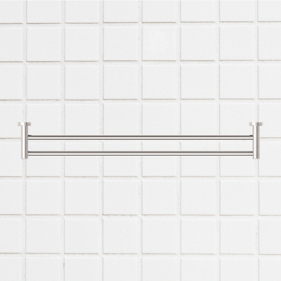 Dolce Double Towel Rail 800mm Brushed Nickel