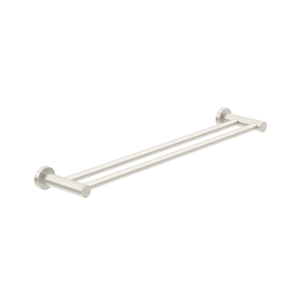 Nero Dolce Double Towel Rail 800mm Brushed Nickel