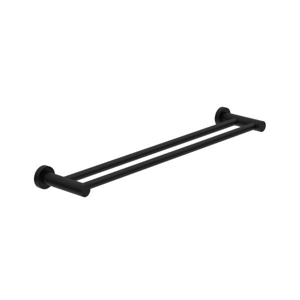 Nero Dolce Double Towel Rail 800mm Matte Black