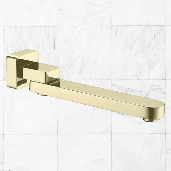 Nero Bianca Swivel Bath Spout Brushed Gold