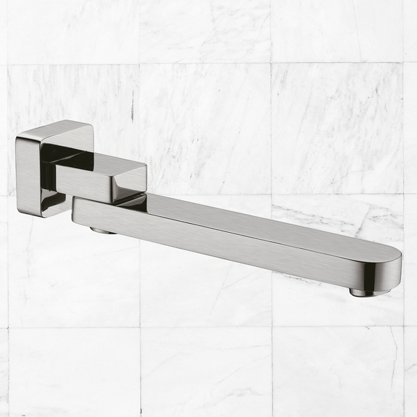 Nero Bianca Swivel Bath Spout Brushed Nickel