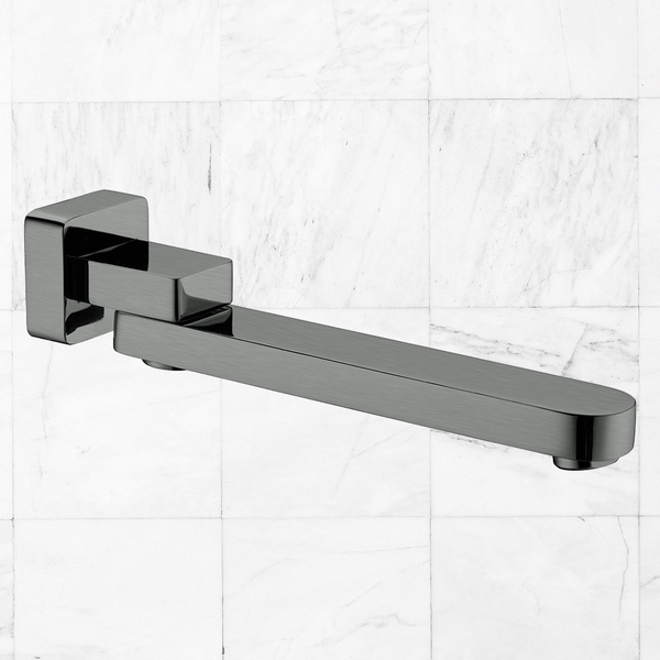 Nero Bianca Swivel Bath Spout Brushed Gunmetal