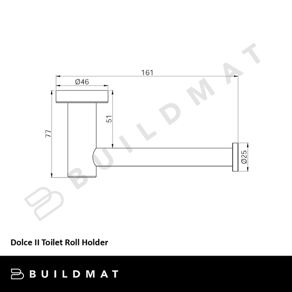 Nero Dolce II Toilet Roll Holder Gunmetal