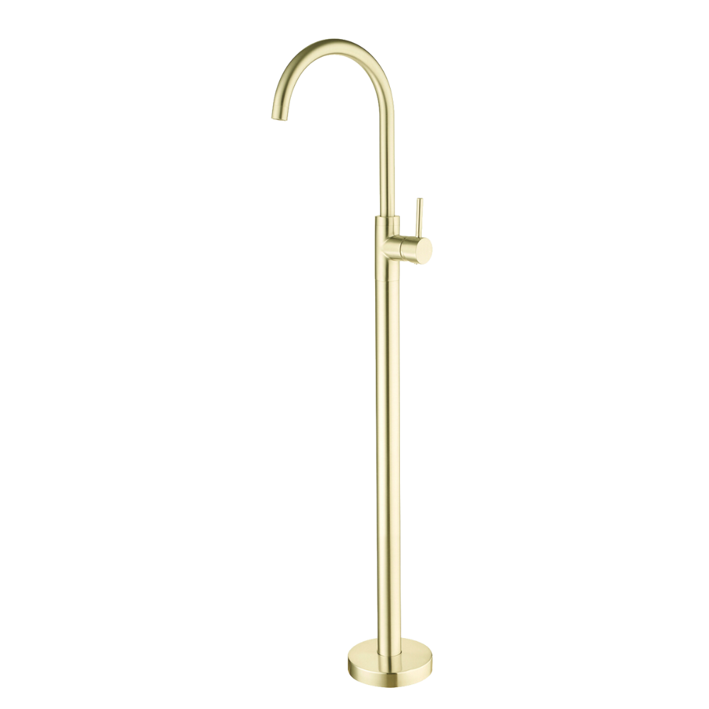Dolce Floormount Bath Mixer Brushed Gold