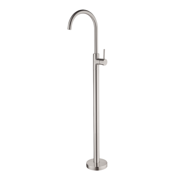 Nero Mecca Freestanding Bath Mixer Brushed Nickel