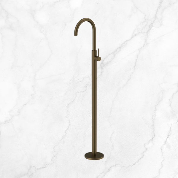 Nero Mecca Freestanding Bath Mixer Tumbled Antique Brass