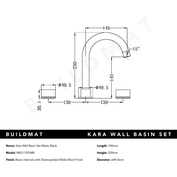 Nero Kara Basin Set Matte Black