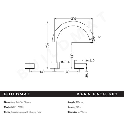 Kara Bath Set Chrome