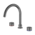 Nero Kara Bath Set Brushed Gunmetal