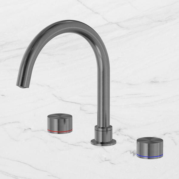 Nero Kara Bath Set Brushed Gunmetal