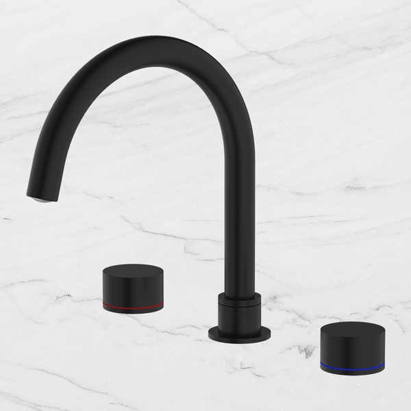 Nero Kara Bath Set Matte Black