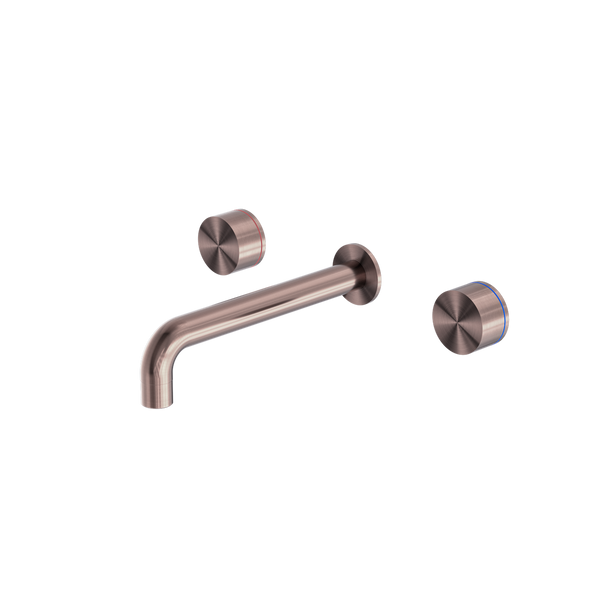 Nero Kara Wall Basin Set 215mm Brushed Bronze
