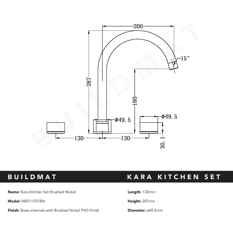 Kara Kitchen Set Brushed Nickel
