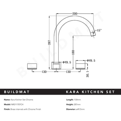 Kara Kitchen Set Chrome