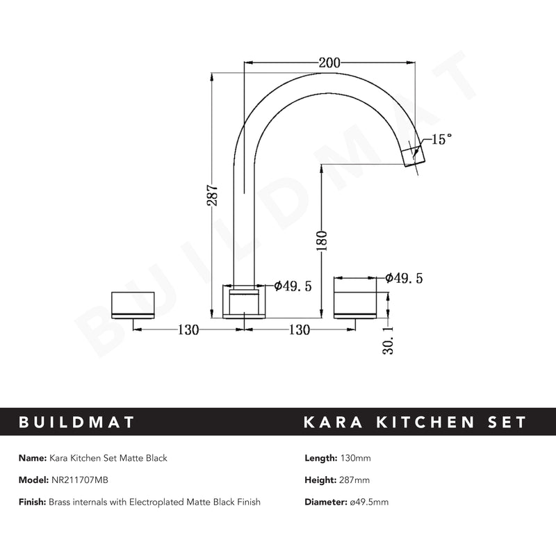 Kara Kitchen Set Matte Black