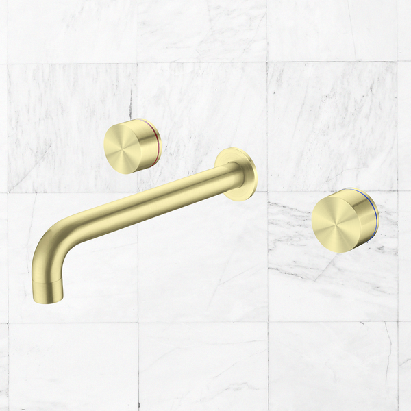 Nero Kara Wall Basin Set 217mm Brushed Gold