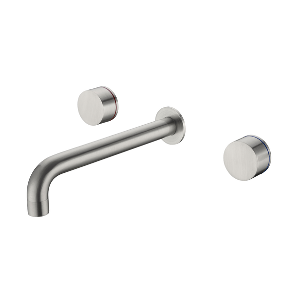 Nero Kara Wall Basin Set 217mm Brushed Nickel