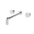 Kara Wall Basin Set 217mm Chrome