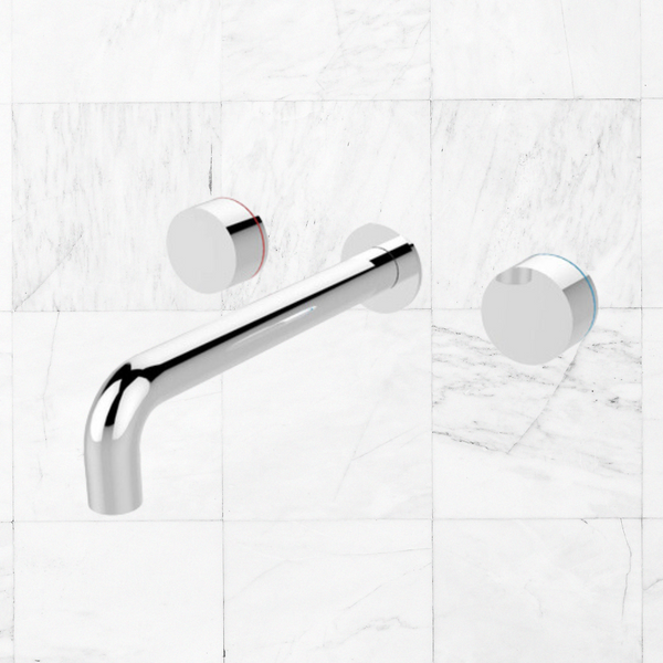 Nero Kara Wall Basin Set 217mm Chrome