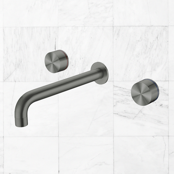 Nero Kara Wall Basin Set 217mm Brushed Gunmetal