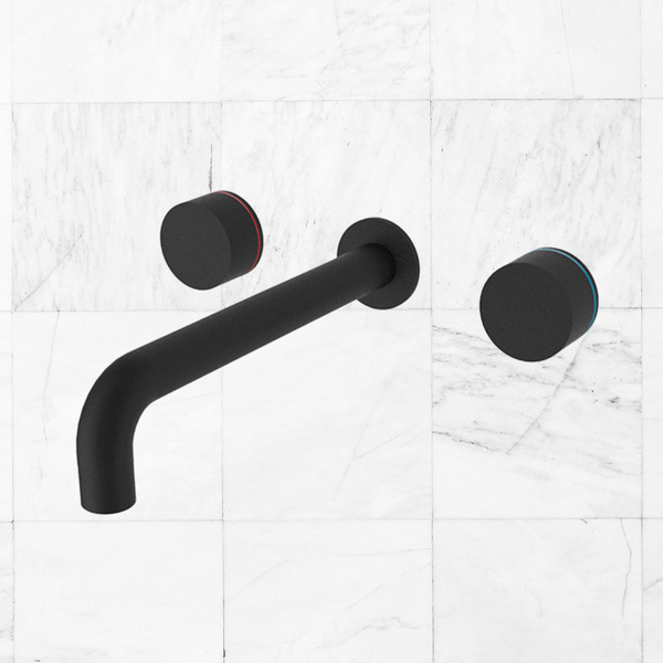 Nero Kara Wall Basin Set 217mm Matte Black