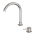 Nero Mecca Hob Basin Mixer Round Swivel Spout Brushed Nickel
