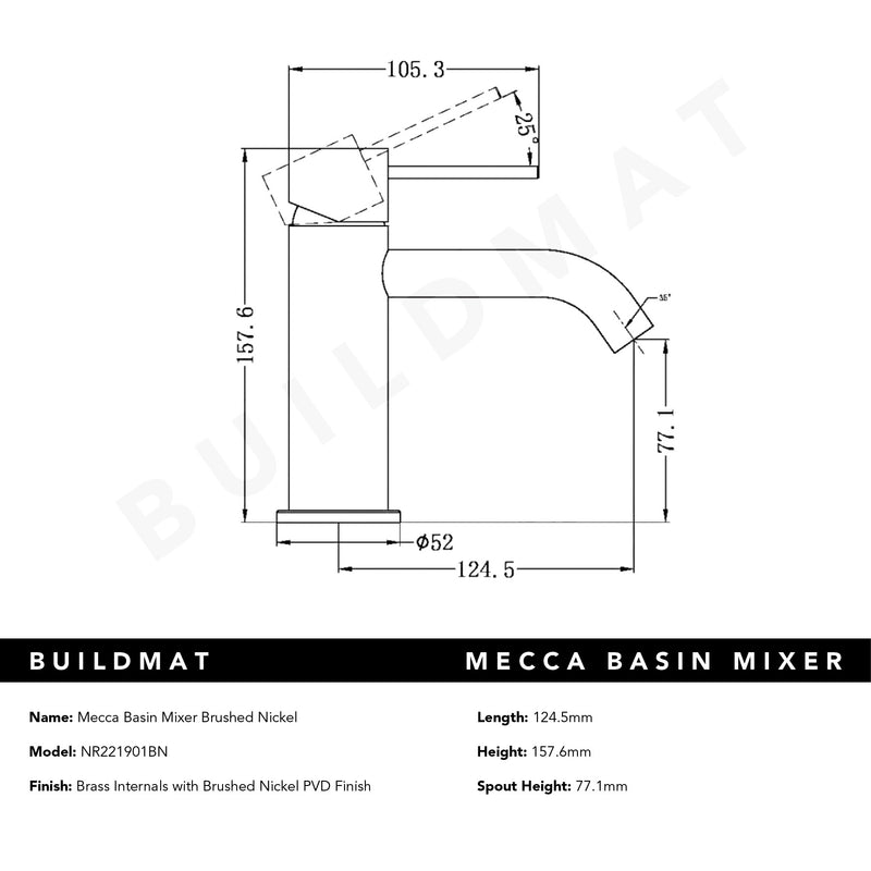 Mecca Basin Mixer Brushed Nickel