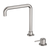 Nero Mecca Hob Basin Mixer Square Swivel Spout Brushed Nickel