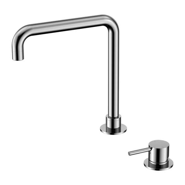 Nero Mecca Hob Basin Mixer Square Swivel Spout Chrome