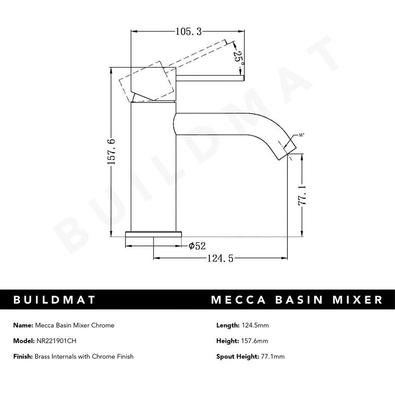 Mecca Basin Mixer Chrome
