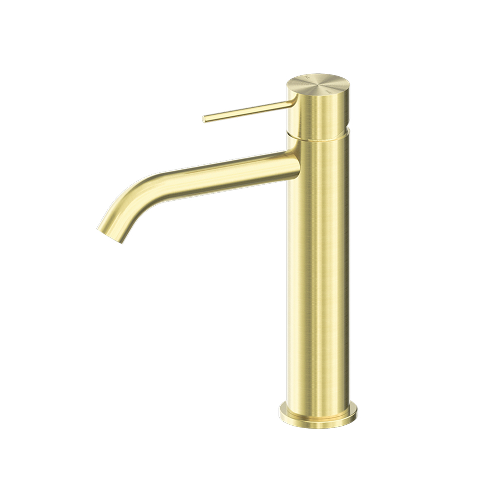 Mecca Mid Tall Basin Mixer Brushed Gold