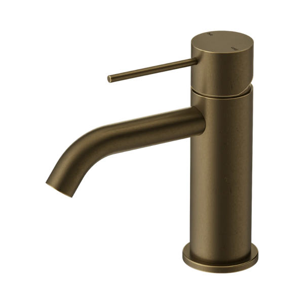 Nero Mecca Basin Mixer Tumbled Antique Brass